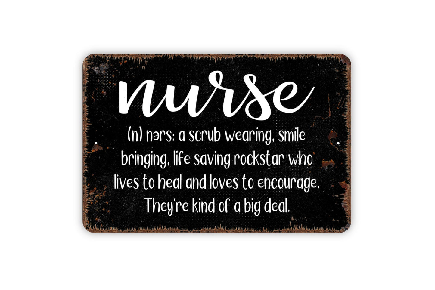 Nurse Definition Sign - Farmhouse Wall Decor Modern Wall Art Metal Sign