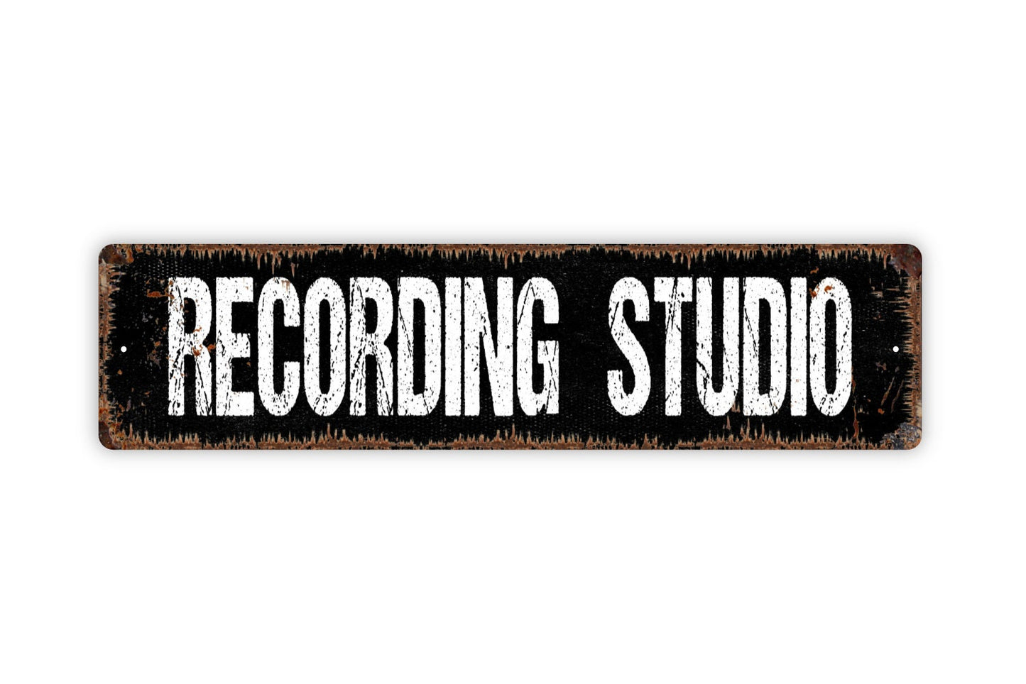 Recording Studio Sign - Music Voice Instrument Band Record Street Metal Sign or Door Name Plate Plaque