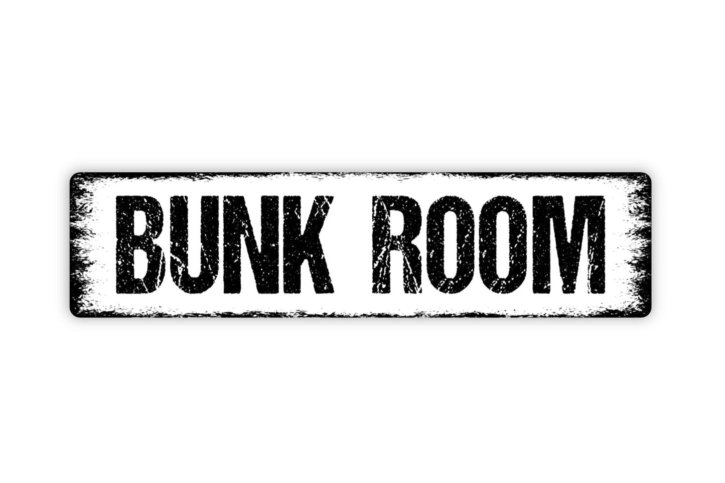 Bunk Room Sign - Cabin Cottage Bunkhouse Guest Room Rustic Street Metal Sign or Door Name Plate Plaque