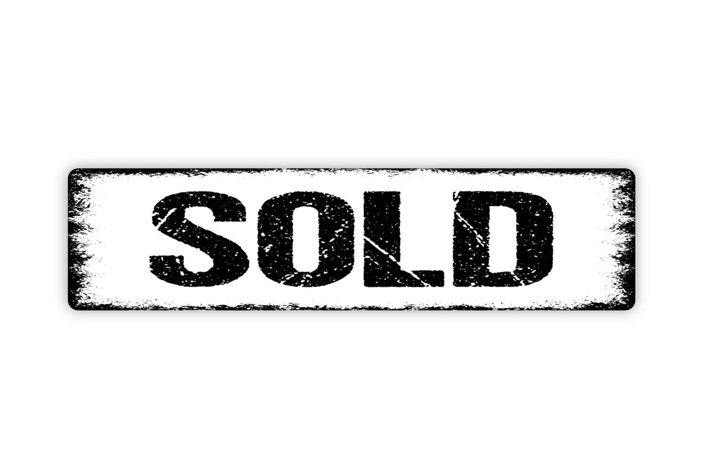 Sold Sign - Real Estate Agent Gift Broker Closing For Sale Ad Rustic Street Metal Sign or Door Name Plate Plaque