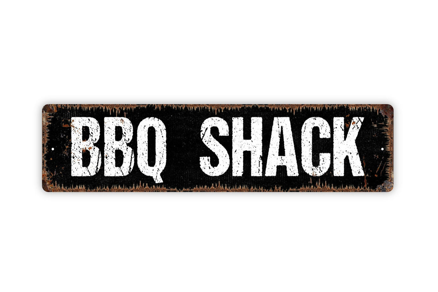 BBQ Shack Sign - Barbecue Smoke Pit Smoker Grill Pit Master Rustic Street Metal Sign or Door Name Plate Plaque