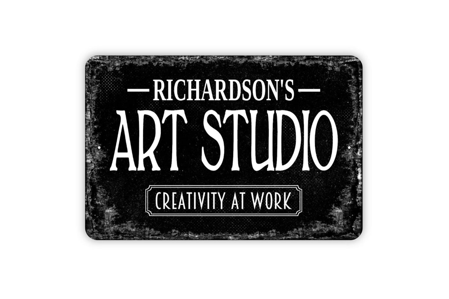 Art Studio Sign - Personalized Metal Wall Art - Custom Name Sign