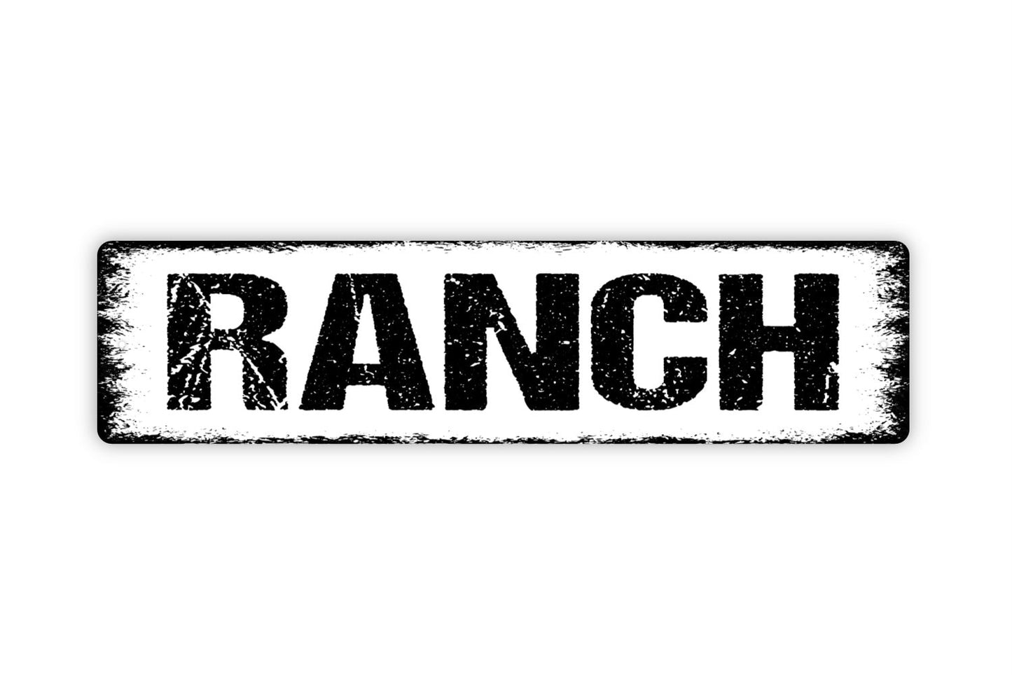 Ranch Metal Sign - Farm Farmhouse Rustic Street Metal Sign or Door Name Plate Plaque