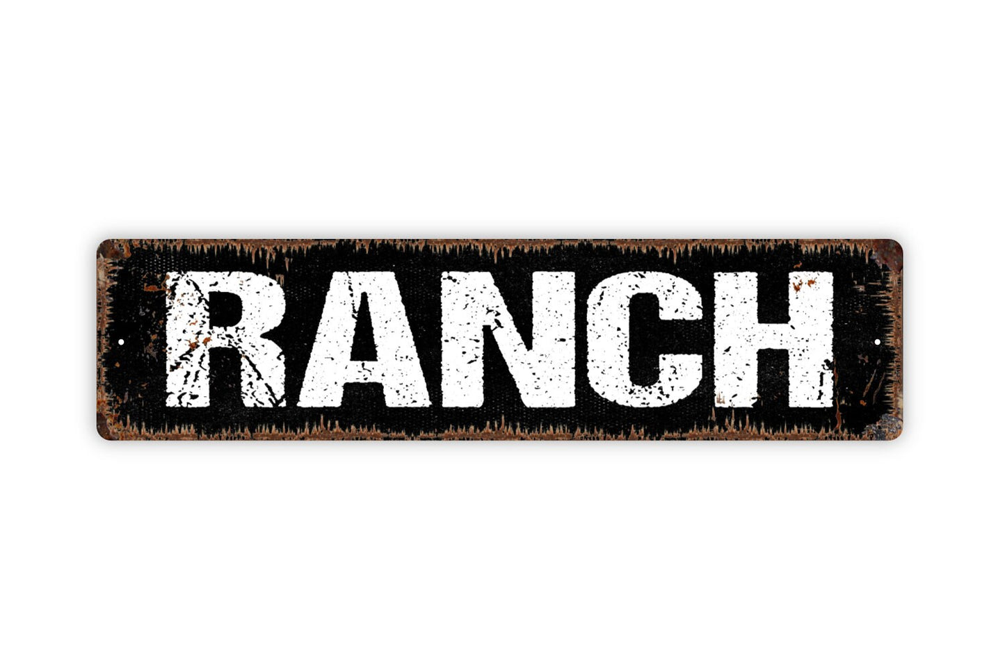 Ranch Metal Sign - Farm Farmhouse Rustic Street Metal Sign or Door Name Plate Plaque