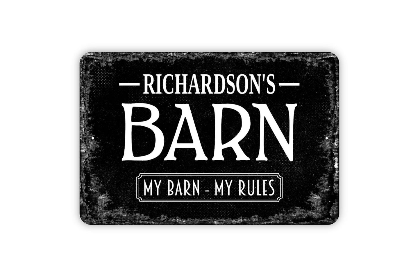 Barn Sign - Personalized Metal Wall Art - Custom Name Sign