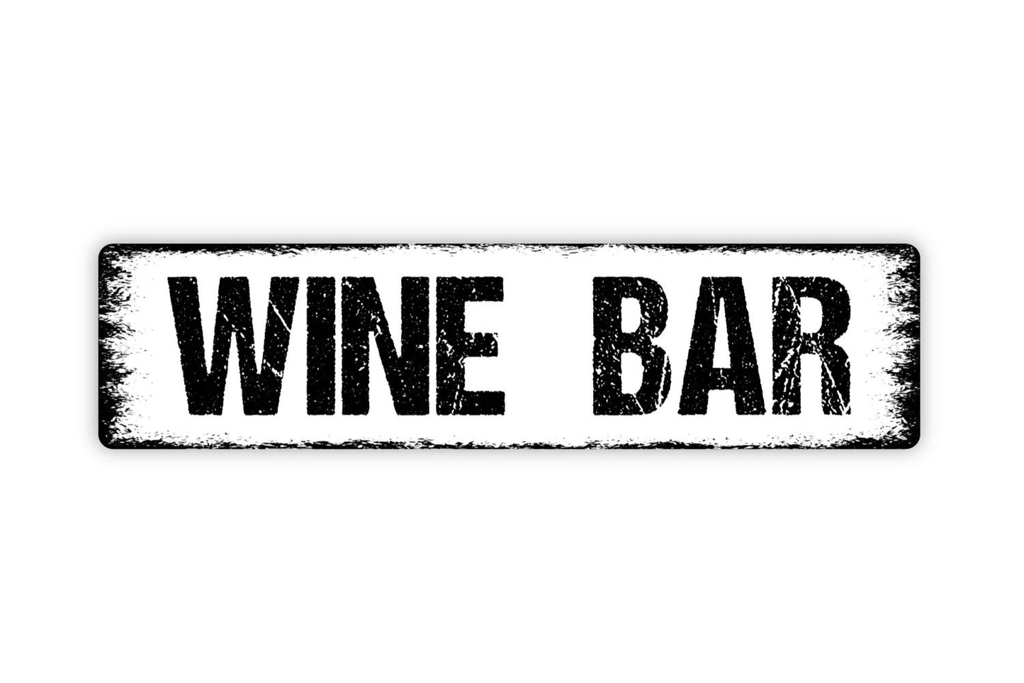 Wine Bar Sign - Winery Vineyard Cork Bottle Glass Kitchen Pantry Rustic Street Metal Sign or Door Name Plate Plaque