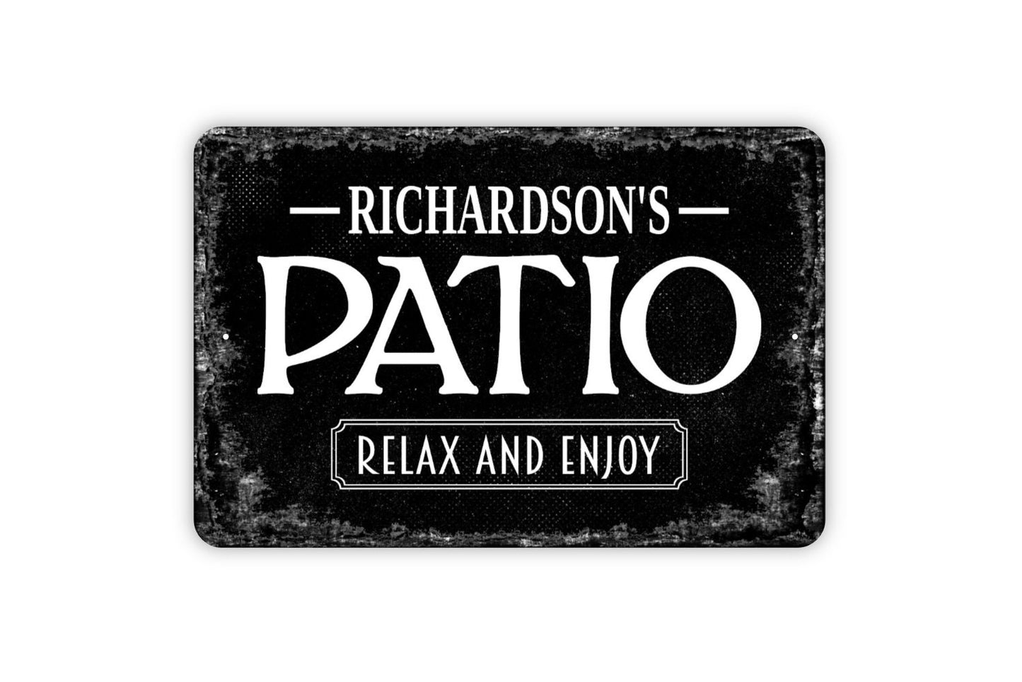 Patio Sign - Personalized Backyard Paradise Porch Deck Metal Wall Art - Custom Name Sign