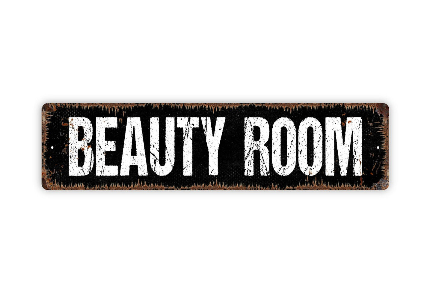 Beauty Room Sign - Rustic Street Metal Sign or Door Name Plate Plaque