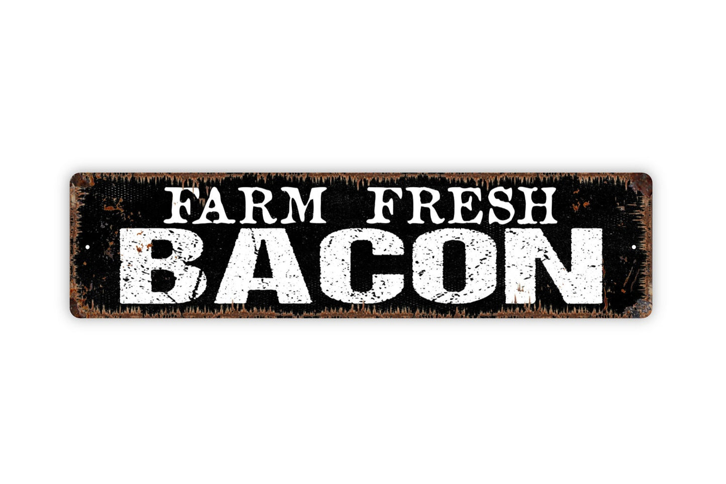 Farm Fresh Bacon Sign - Pig Hog Farm Farmer Ranch I Love Bacon Rustic Street Metal Sign or Door Name Plate Plaque