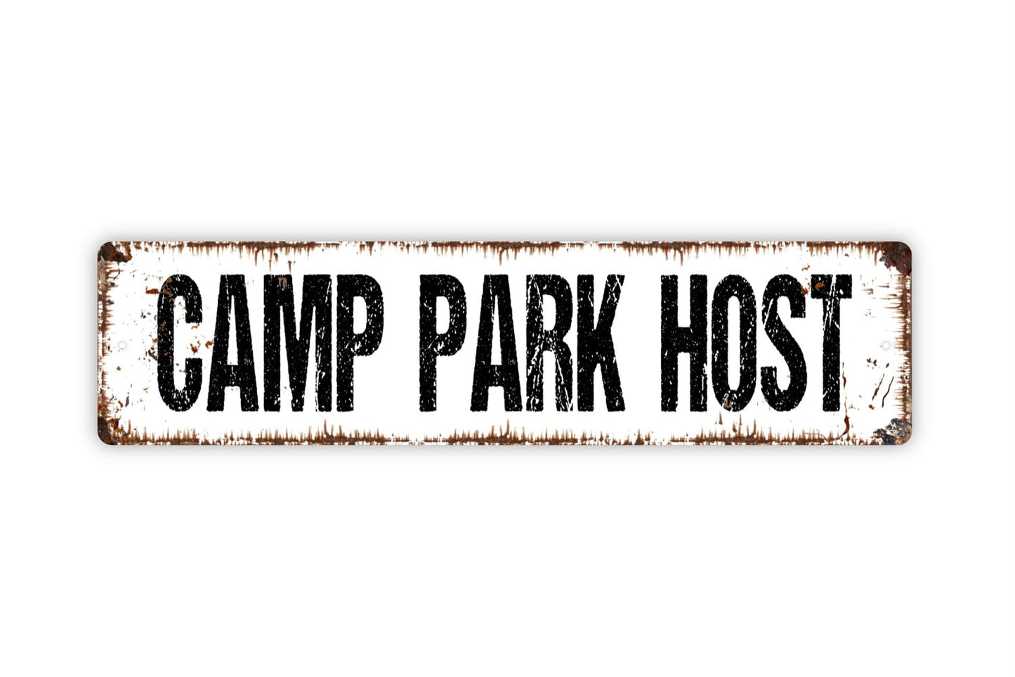 Camp Park Host Sign - Campground Travel Trailer RV Camper Camping Motor Coach Rustic Street Metal Sign or Door Name Plate Plaque