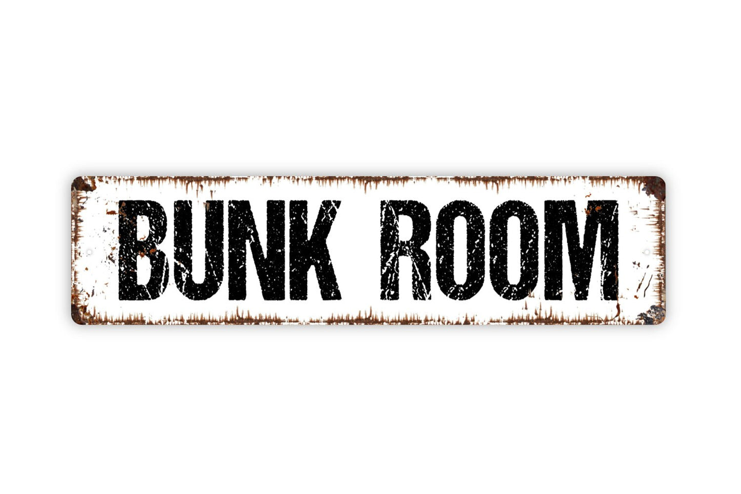 Bunk Room Sign - Cabin Cottage Bunkhouse Guest Room Rustic Street Metal Sign or Door Name Plate Plaque