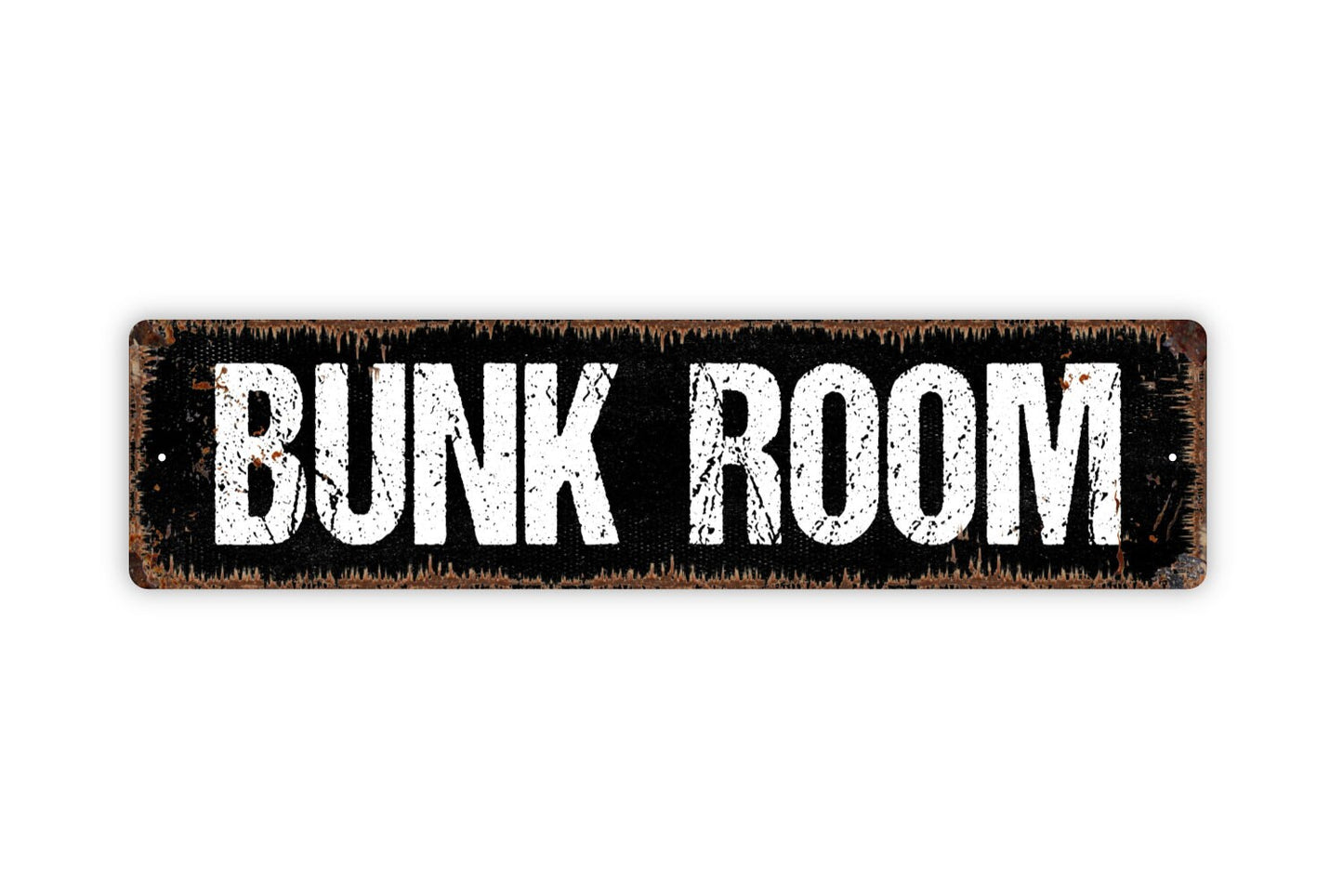 Bunk Room Sign - Cabin Cottage Bunkhouse Guest Room Rustic Street Metal Sign or Door Name Plate Plaque