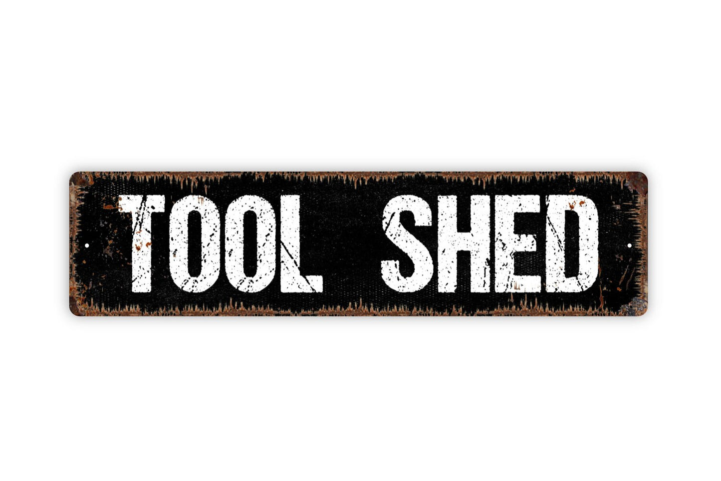 Tool Shed Sign - Workshop Garage Man Cave She Shed Storage Gardening Rustic Street Metal Sign or Door Name Plate Plaque