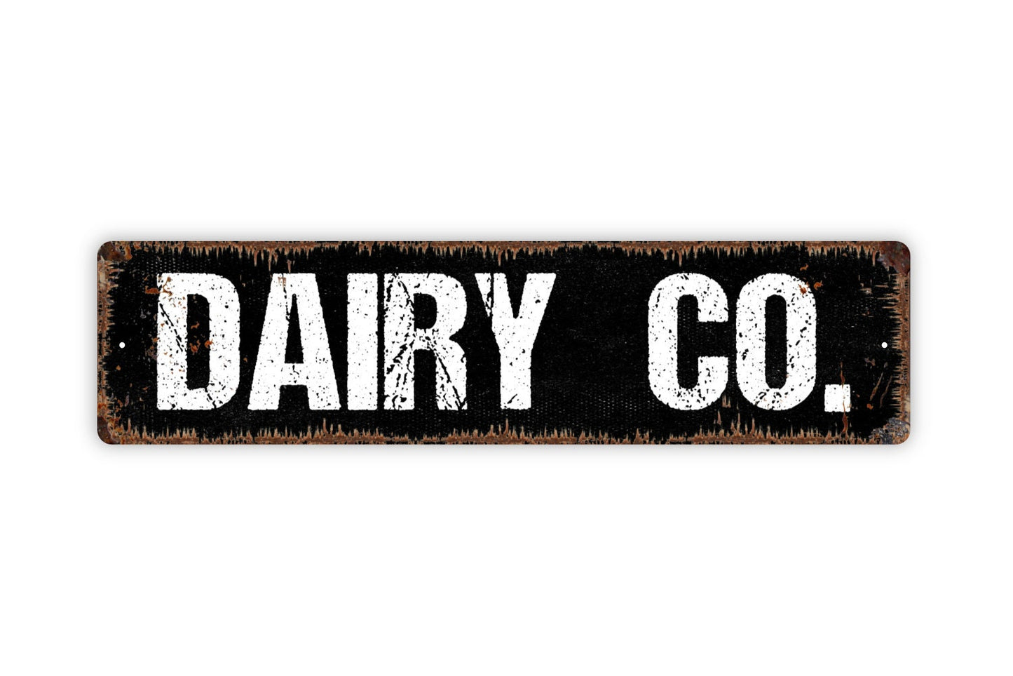 Dairy Company Sign - Farm Farmer Farmhouse Cow Cattle Milk Farm Fresh Rustic Street Metal Sign or Door Name Plate Plaque