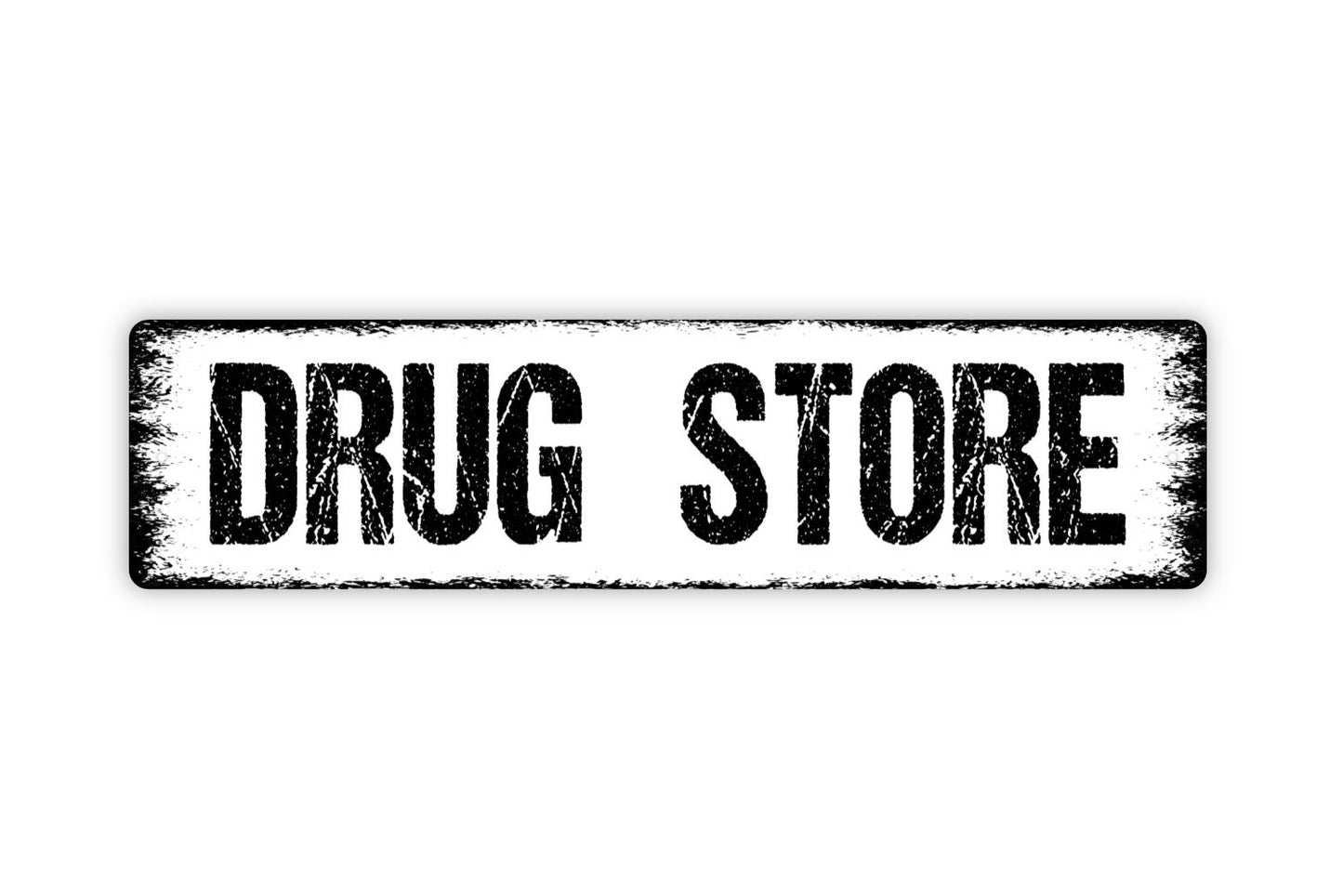 Drug Store Sign - Apothecary Pharmacy Doctor Nurse Pharmacist General Store Rustic Street Metal Sign or Door Name Plate Plaque