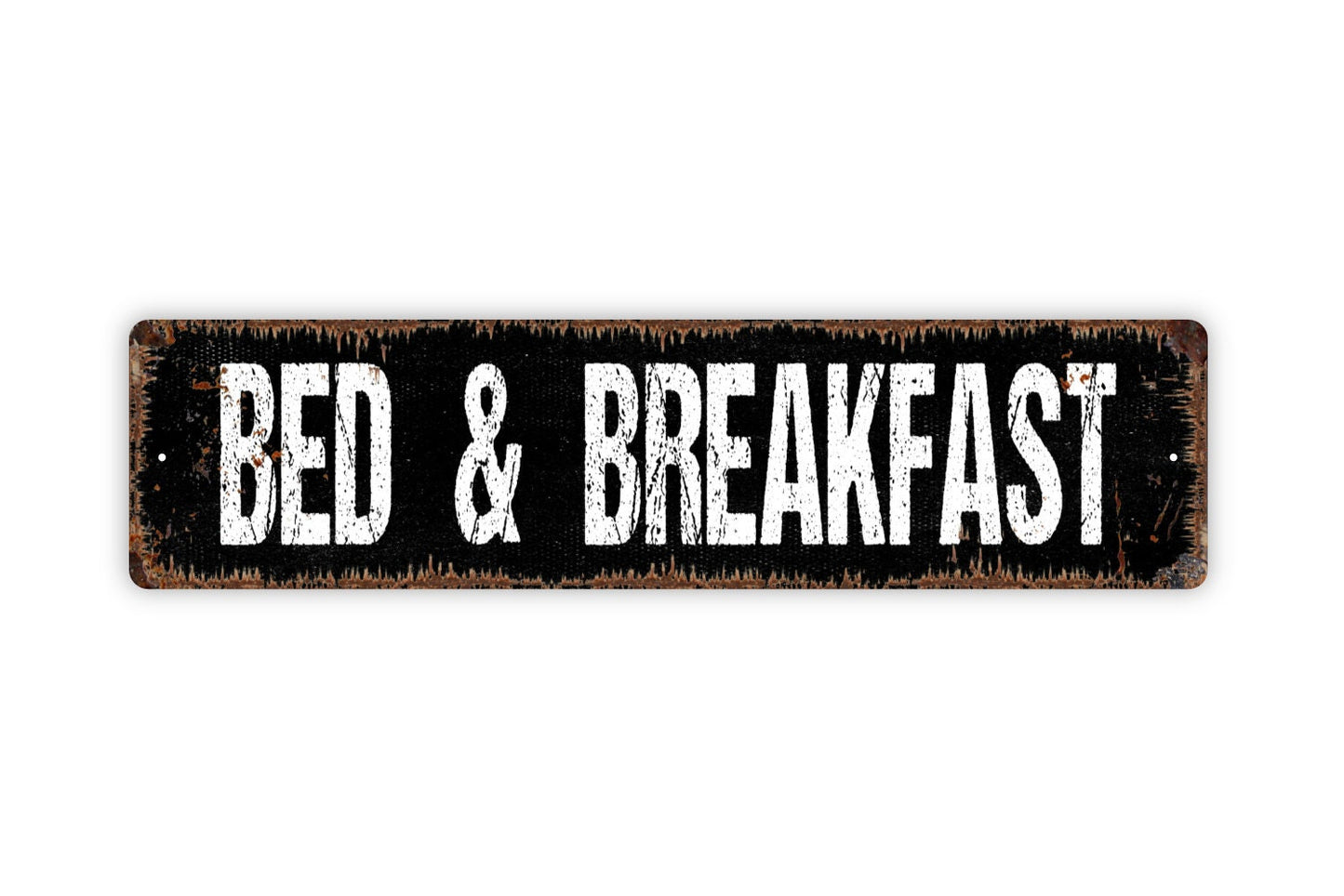 Bed and Breakfast Sign - Guests Hotel Motel Vacation Rental Rustic Street Metal Sign or Door Name Plate Plaque