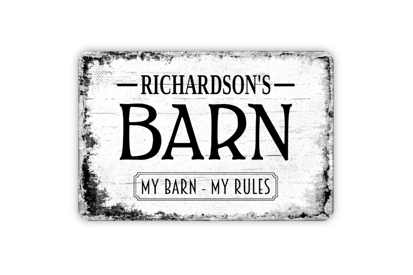 Barn Sign - Personalized Metal Wall Art - Custom Name Sign