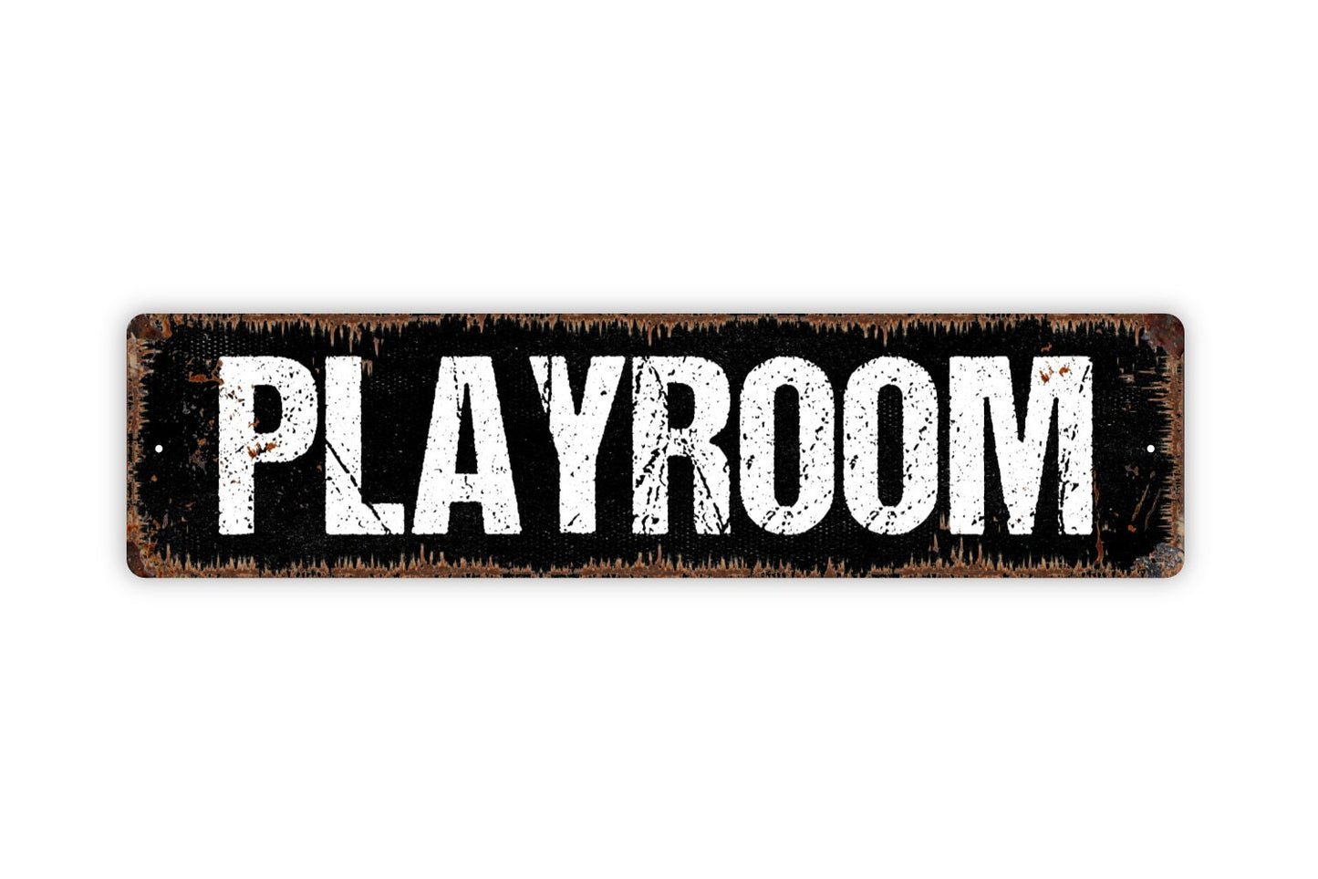 Playroom Sign - Kids Toy Room Hobby Clubhouse Fort Rustic Street Metal Sign or Door Name Plate Plaque