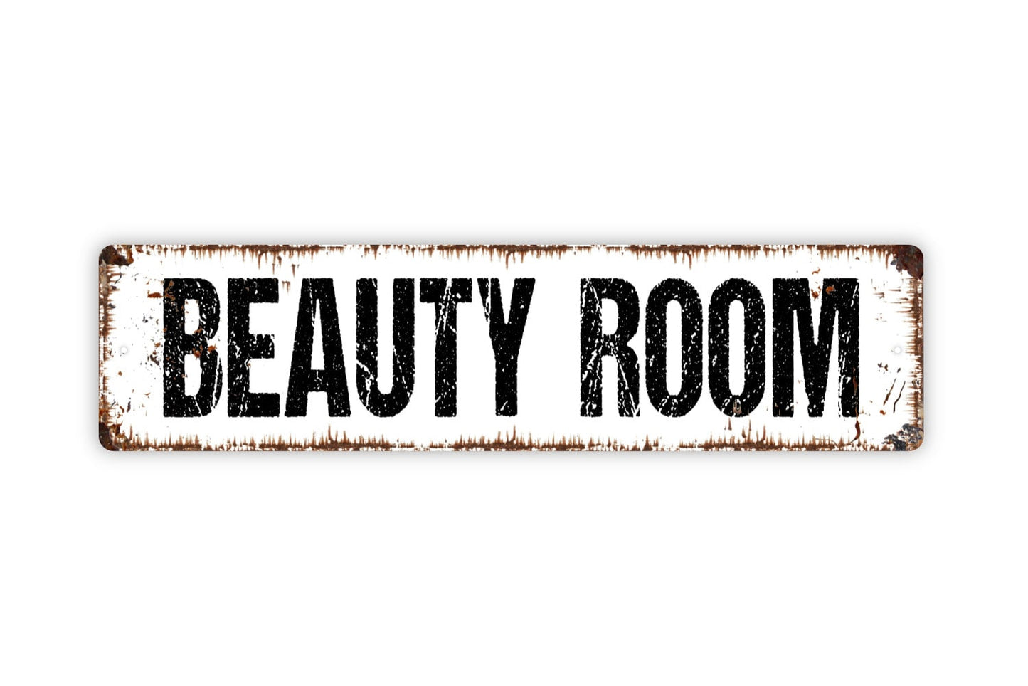 Beauty Room Sign - Rustic Street Metal Sign or Door Name Plate Plaque