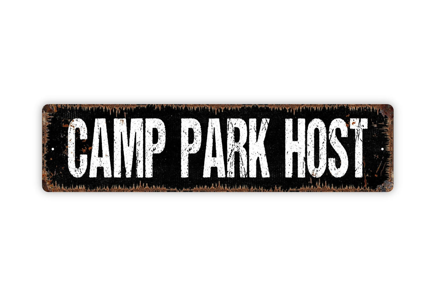 Camp Park Host Sign - Campground Travel Trailer RV Camper Camping Motor Coach Rustic Street Metal Sign or Door Name Plate Plaque