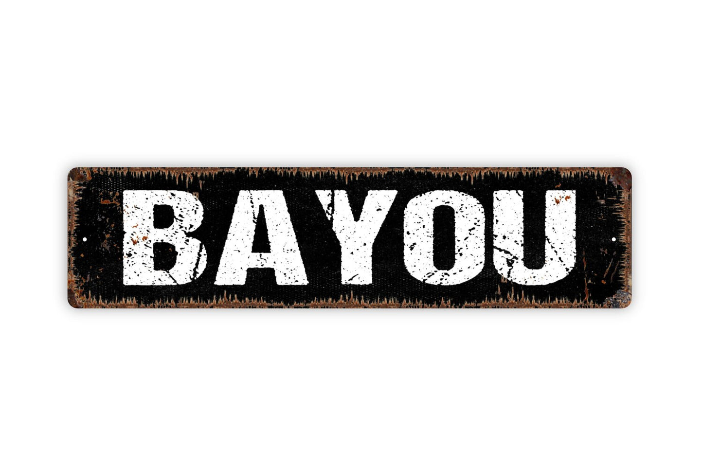 Bayou Sign - Marsh Land Swamp Lake River Marshy Outlet Rustic Street Metal Sign or Door Name Plate Plaque