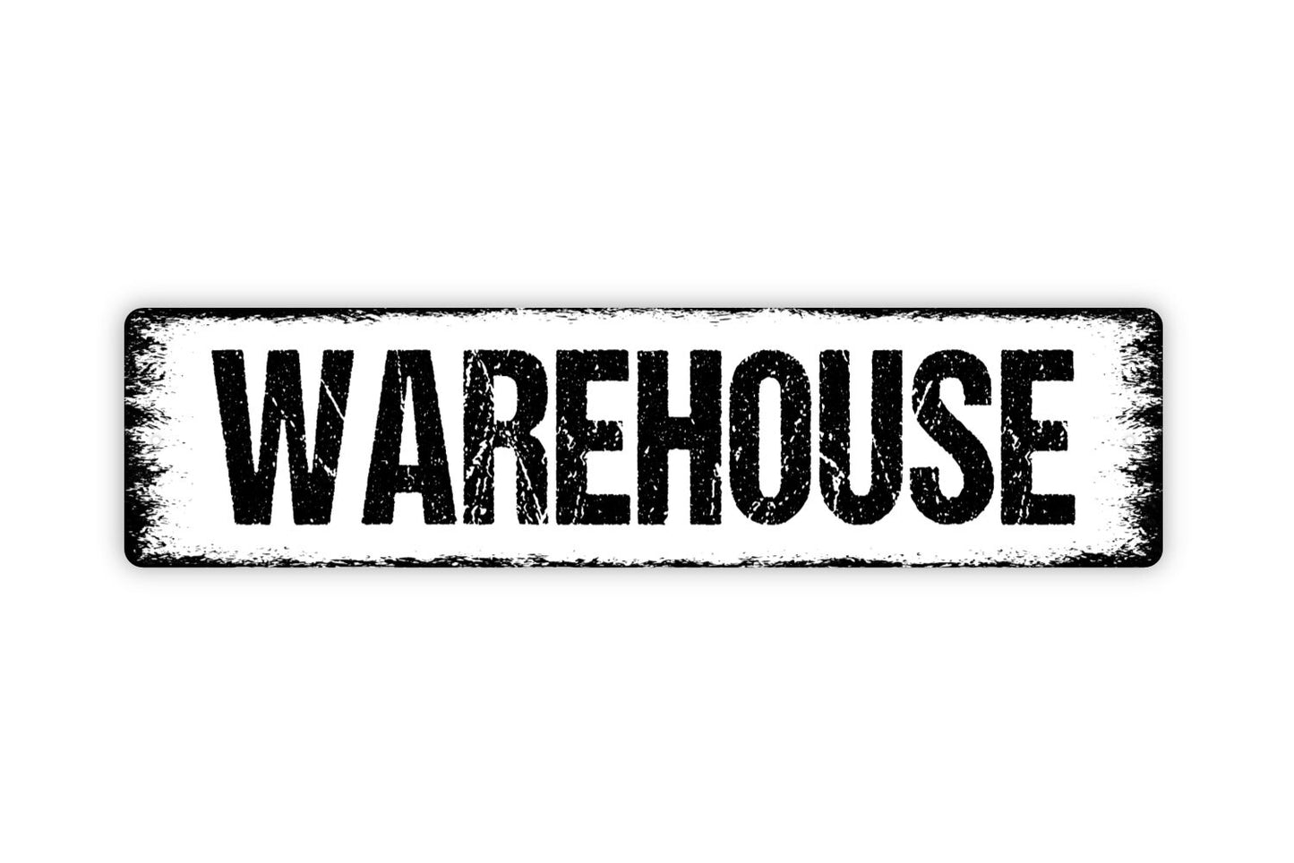 Warehouse Sign - Rustic Street Metal Sign or Door Name Plate Plaque