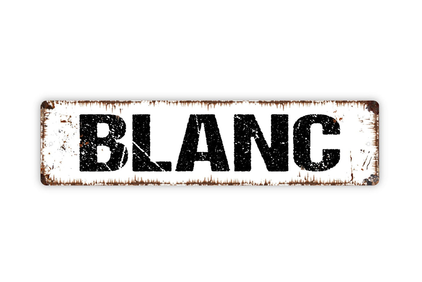 Blanc Sign - Wine Winery Sauvignon Welcome To Our Bar Tasting Rustic Street Metal Sign or Door Name Plate Plaque