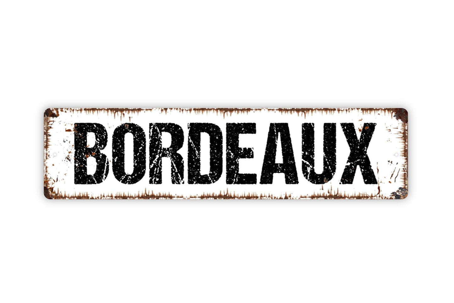 Bordeaux Sign - Wine Winery Vineyard Rustic Street Metal Sign or Door Name Plate Plaque