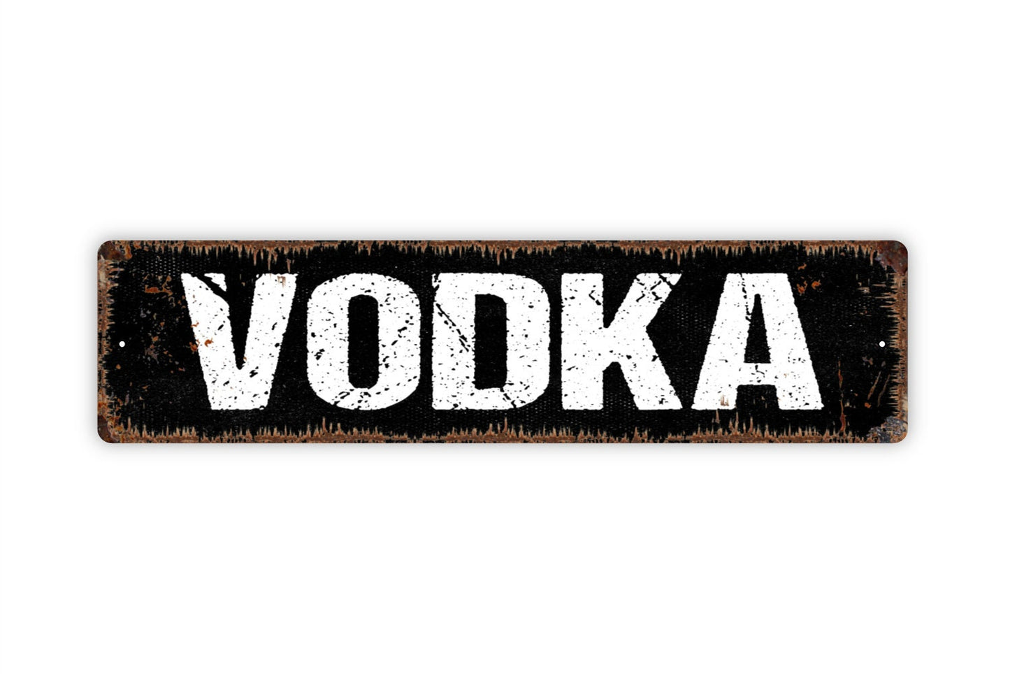 Vodka Sign - Cocktails Liquor Rustic Street Metal Sign or Door Name Plate Plaque