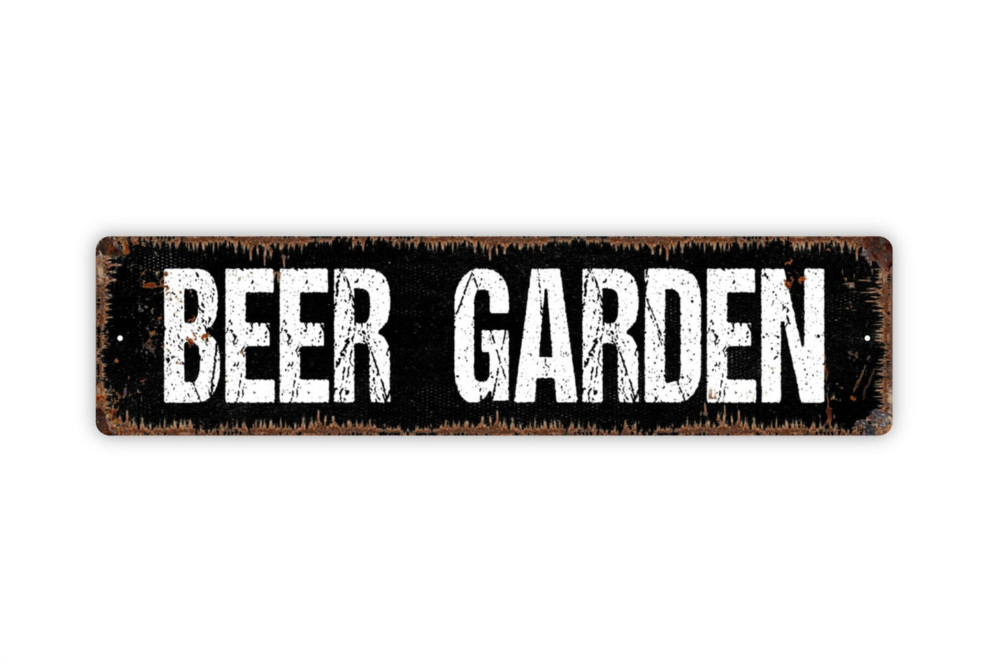 Beer Garden Sign - Welcome To Our Bar Metal Sign, Farmhouse Custom, Rustic Street Sign or Door Name Plate Plaque