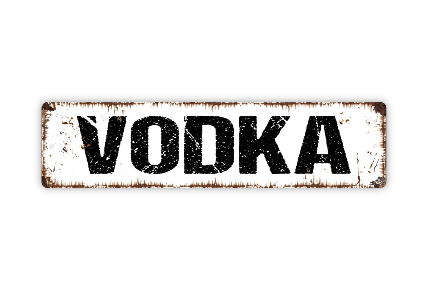 Vodka Sign - Cocktails Liquor Rustic Street Metal Sign or Door Name Plate Plaque