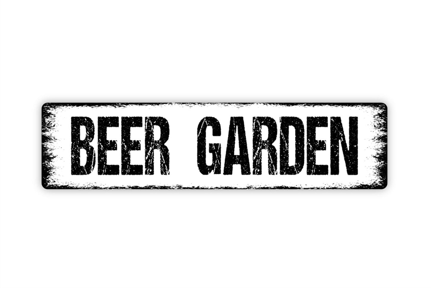 Beer Garden Sign - Welcome To Our Bar Metal Sign, Farmhouse Custom, Rustic Street Sign or Door Name Plate Plaque