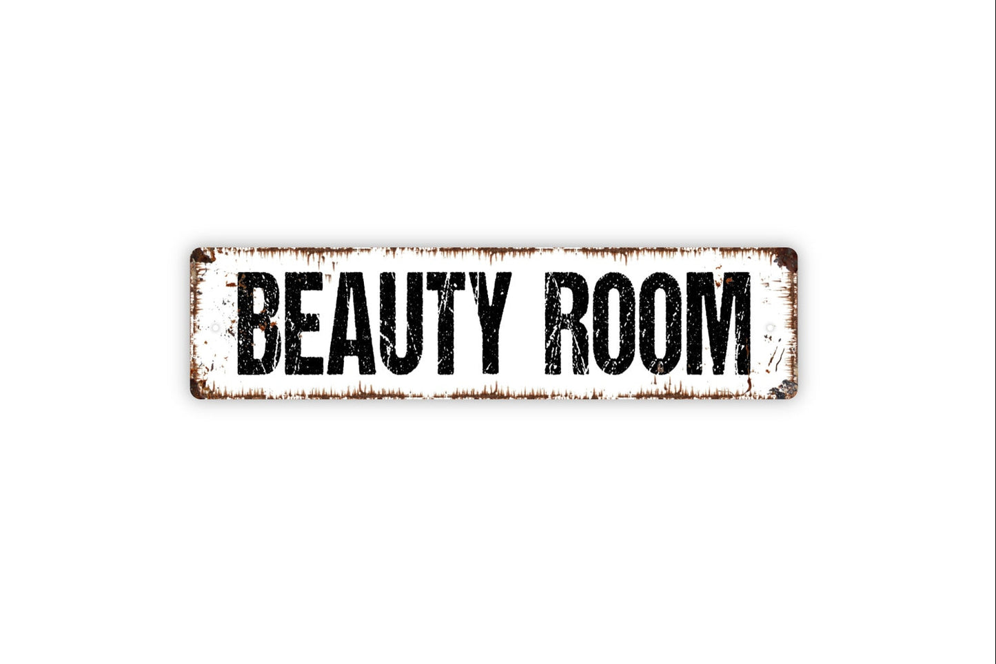 Beauty Room Sign - Rustic Street Metal Sign or Door Name Plate Plaque