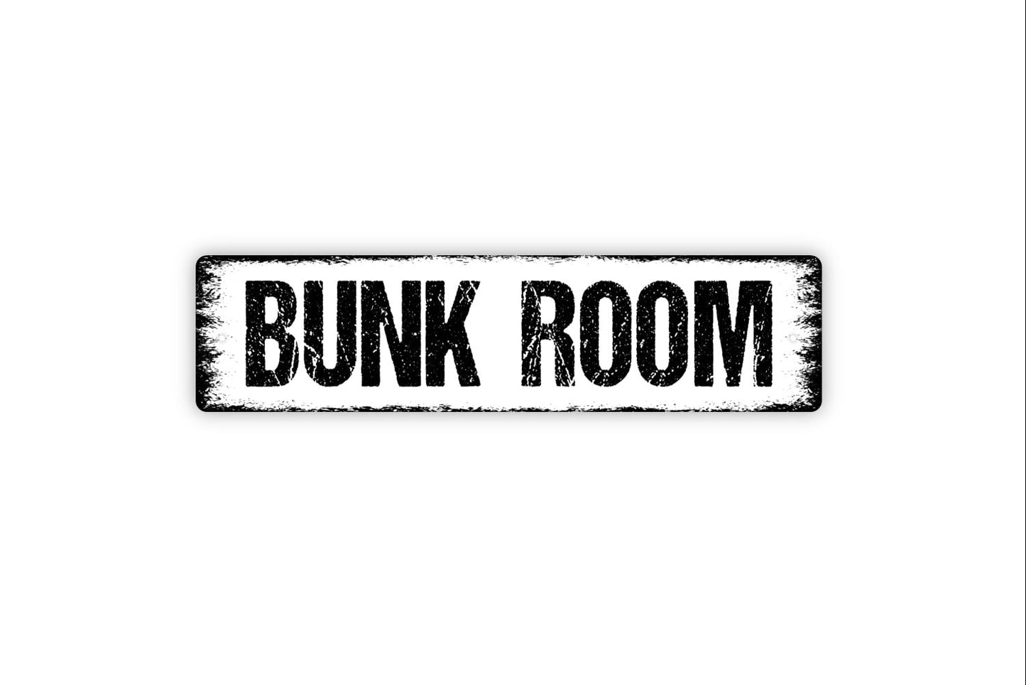 Bunk Room Sign - Cabin Cottage Bunkhouse Guest Room Rustic Street Metal Sign or Door Name Plate Plaque