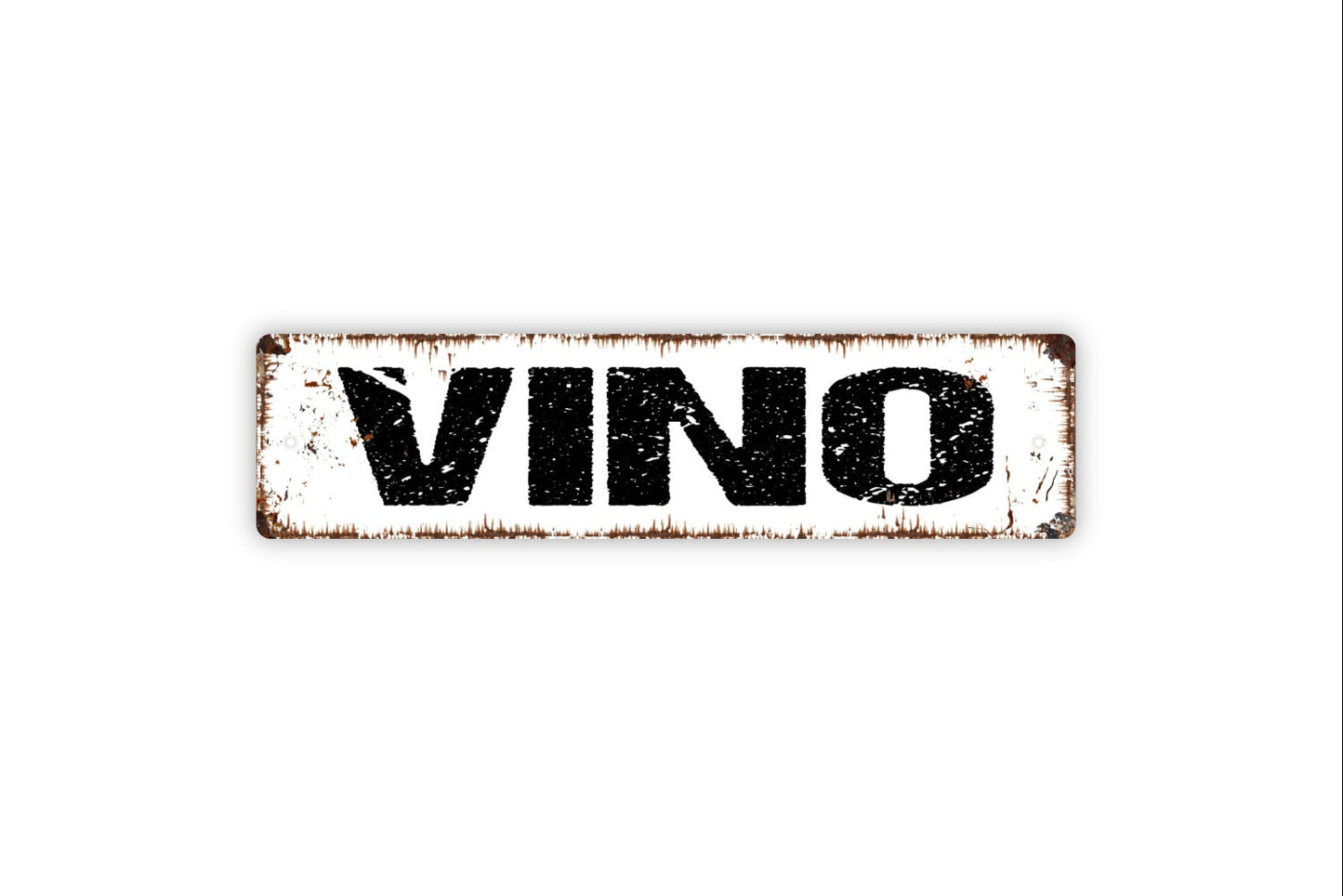 Vino Sign - Wine Cellar Kitchen Pantry Winery Vineyard Rustic Street Metal Sign or Door Name Plate Plaque