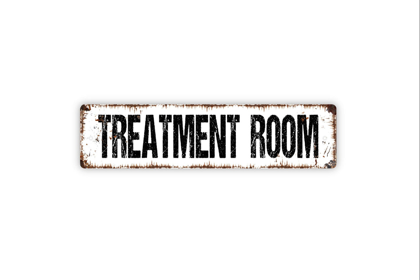 Treatment Room Sign - Therapy First Aid Medical Doctor Visit Rustic Street Metal Sign or Door Name Plate Plaque