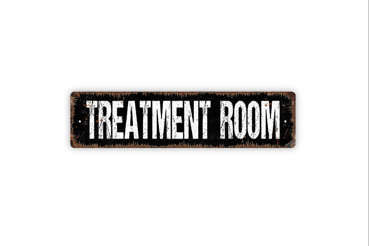 Treatment Room Sign - Therapy First Aid Medical Doctor Visit Rustic Street Metal Sign or Door Name Plate Plaque