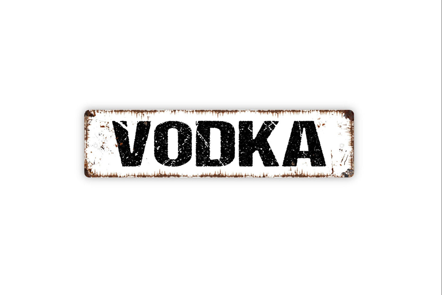 Vodka Sign - Cocktails Liquor Rustic Street Metal Sign or Door Name Plate Plaque