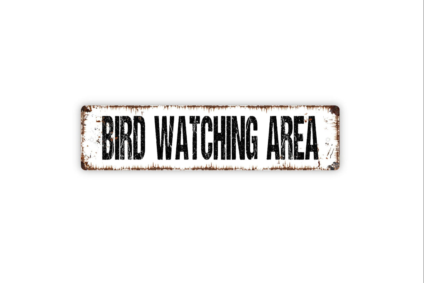 Bird Watching Area Sign - Apiary Garden Wildlife Viewing Rustic Street Metal Sign or Door Name Plate Plaque