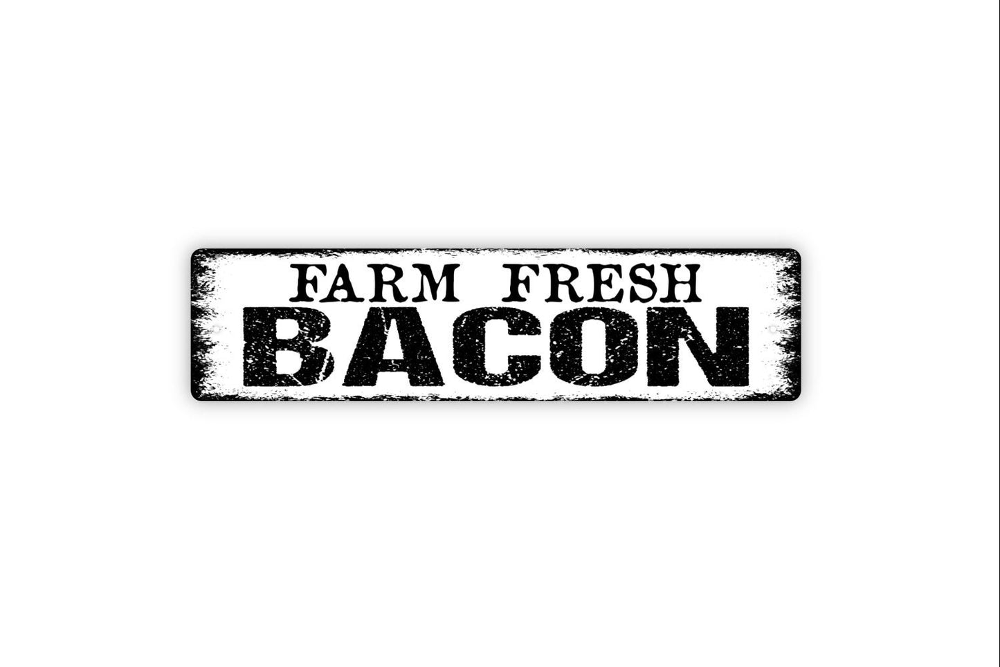 Farm Fresh Bacon Sign - Pig Hog Farm Farmer Ranch I Love Bacon Rustic Street Metal Sign or Door Name Plate Plaque