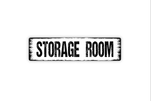 Storage Room Sign - Owners Closet Cabinet Rental Property Vacation Rent Office Workplace Rustic Street Metal Sign or Door Name Plate Plaque