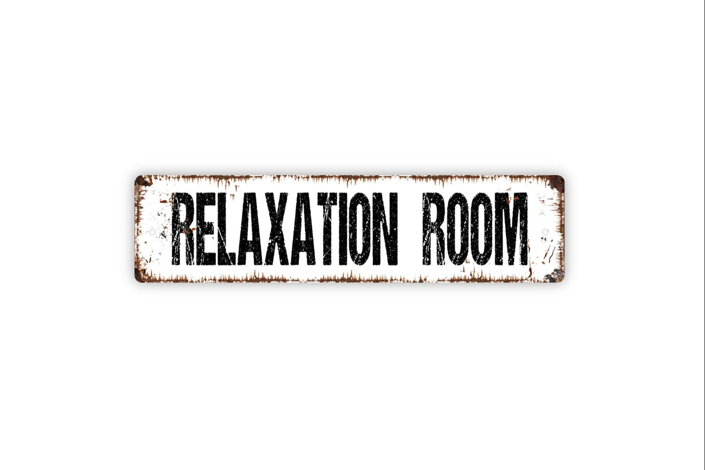 Relaxation Room Sign - Zen Den Relax Read Quiet Zone Meditate Therapy Rustic Street Metal Sign or Door Name Plate Plaque