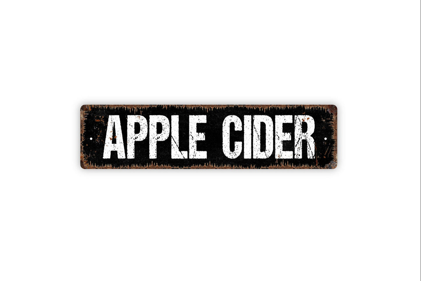 Apple Cider Sign - Rustic Metal Street Sign or Door Name Plate Plaque