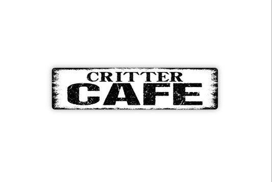 Personalized Cafe Sign, Custom Metal Sign, Rustic Street Sign or Door Name Plate Plaque