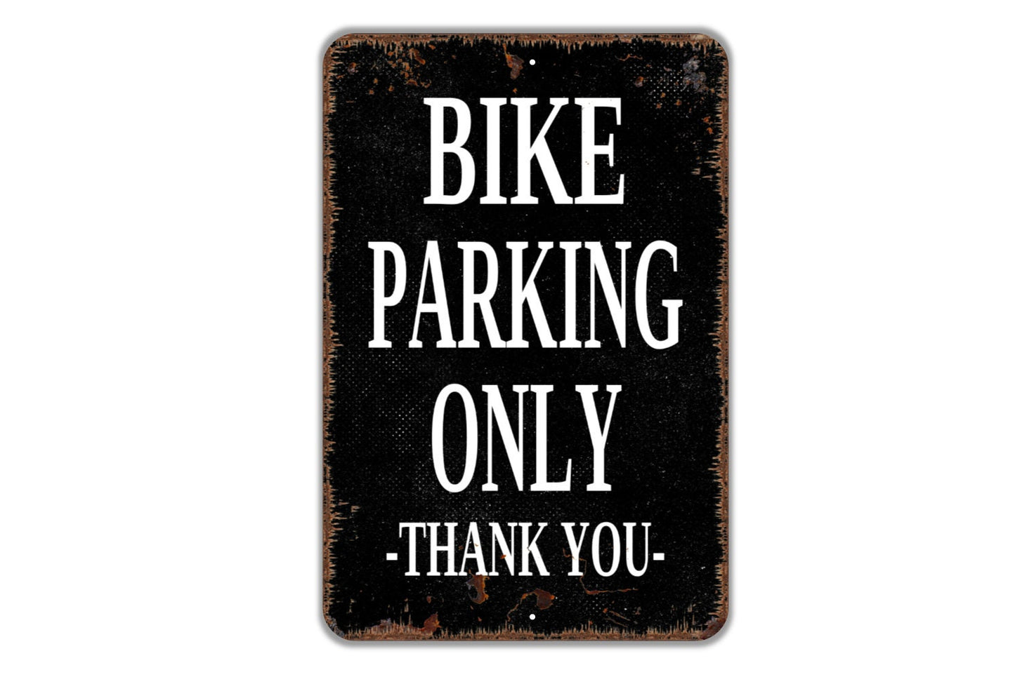 Bike Parking Only Thank You Sign - Bicycle Motorcycle Reserved Parking Metal Wall Art Indoor Or Outdoor