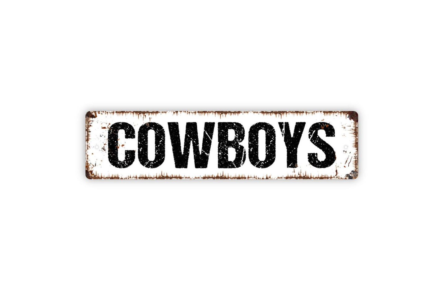 Cowboys Sign - Boys Room Dudes Men Only Restroom Bathroom Bedroom Rustic Street Metal Sign or Door Name Plate Plaque