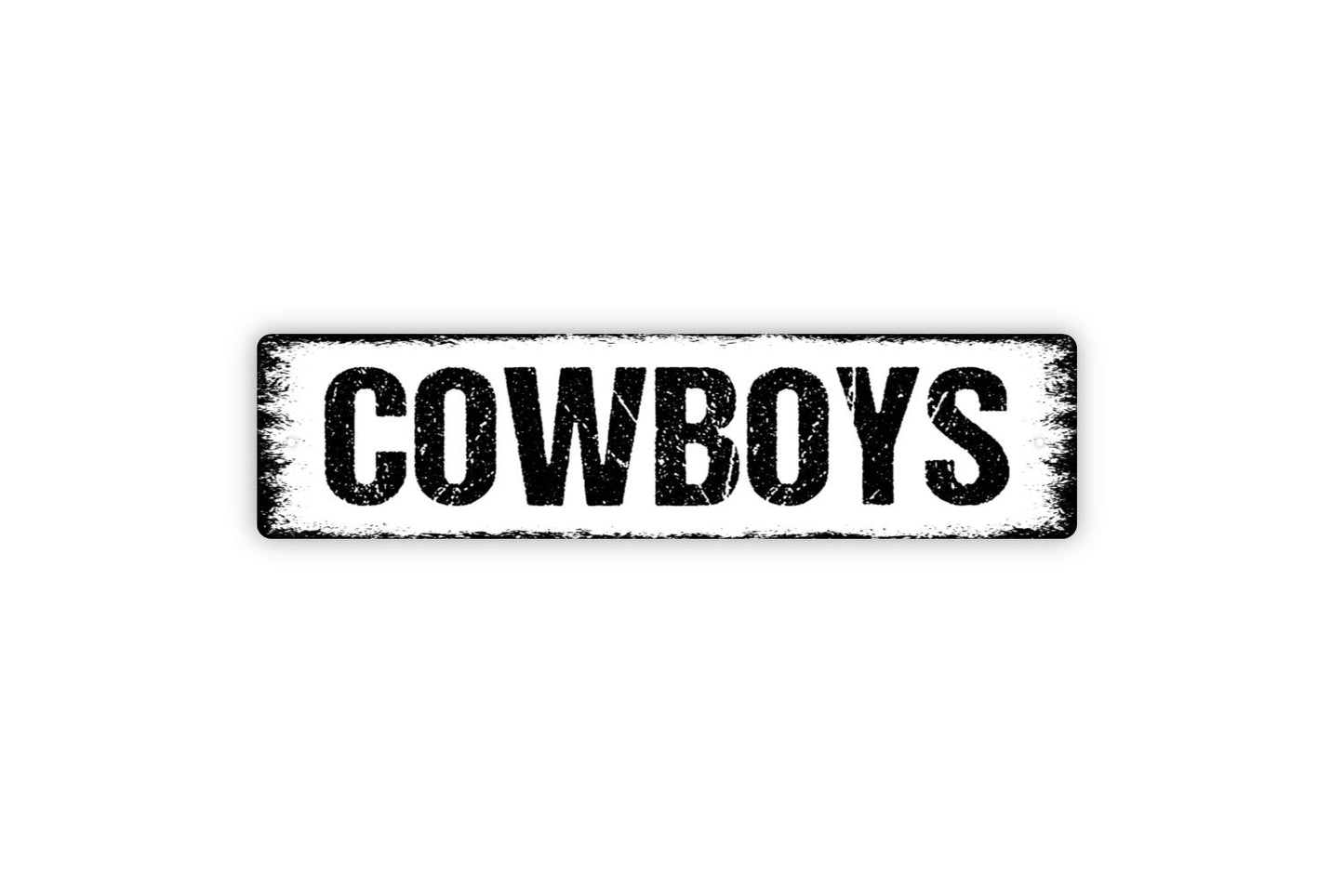 Cowboys Sign - Boys Room Dudes Men Only Restroom Bathroom Bedroom Rustic Street Metal Sign or Door Name Plate Plaque