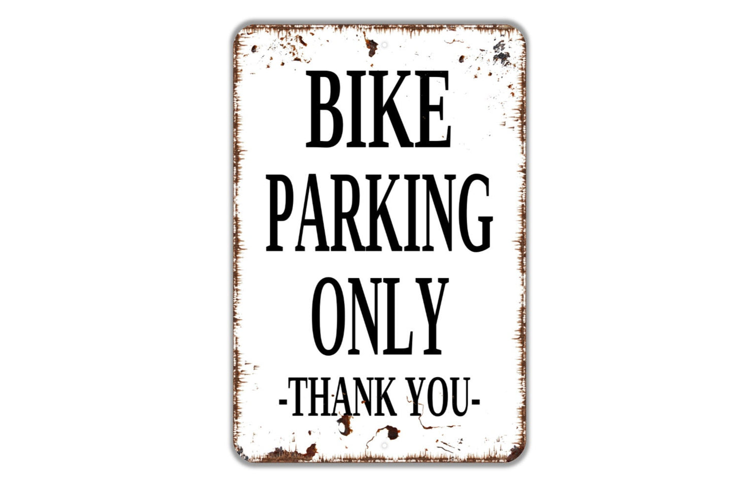 Bike Parking Only Thank You Sign - Bicycle Motorcycle Reserved Parking Metal Wall Art Indoor Or Outdoor