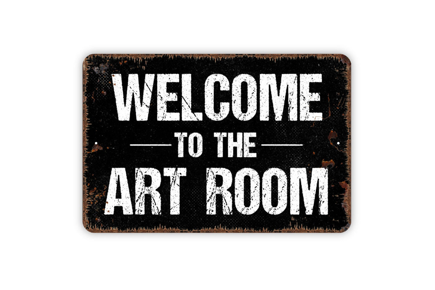 Welcome To The Art Room Sign - Metal Wall Art Indoor Or Outdoor Use