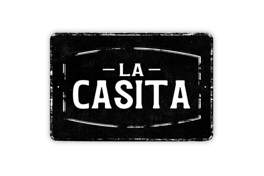 La Casita Sign - Metal Sign Wall Art - Distressed Vintage Style